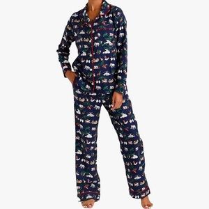 Vera Bradley Snow Globe Motifs Flannel Pajama Set Size 20 2XL Holiday